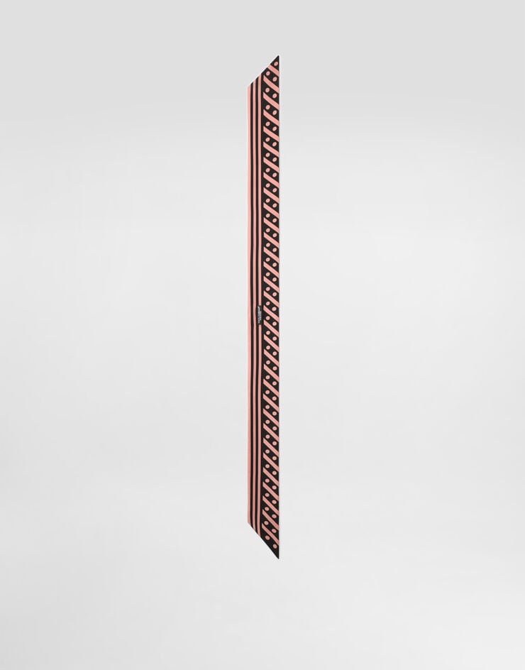 Dolce & Gabbana Bandana 6 X 100 De Sarga Con Estampado Integral Del Logotipo DG