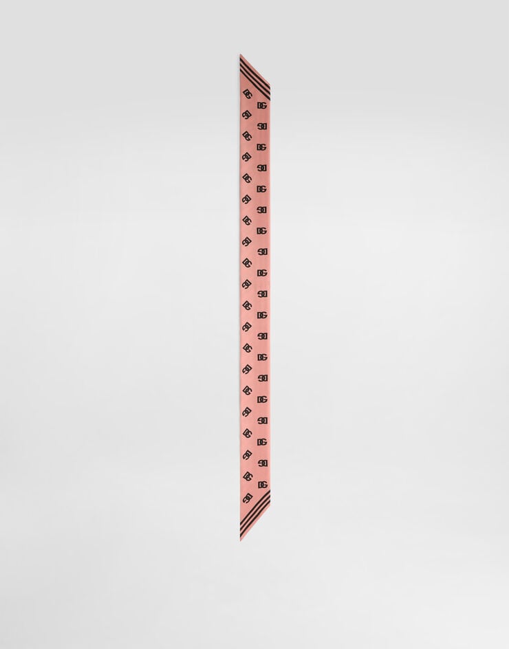Dolce & Gabbana Bandana 6 x 100 de sarga con estampado integral del logotipo DG