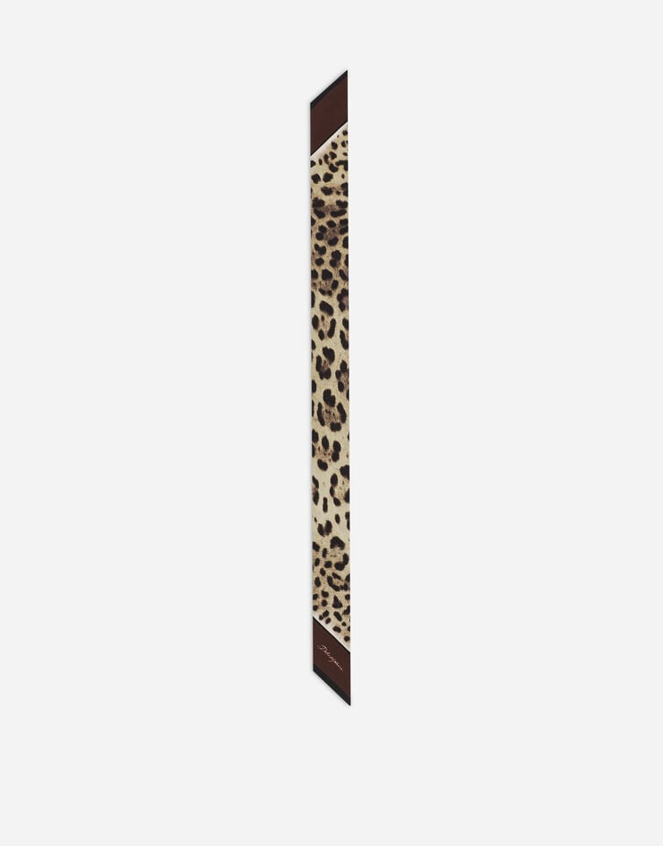 Dolce & Gabbana Bandana 6x100 De Sarga Con Estampado De Leopardo