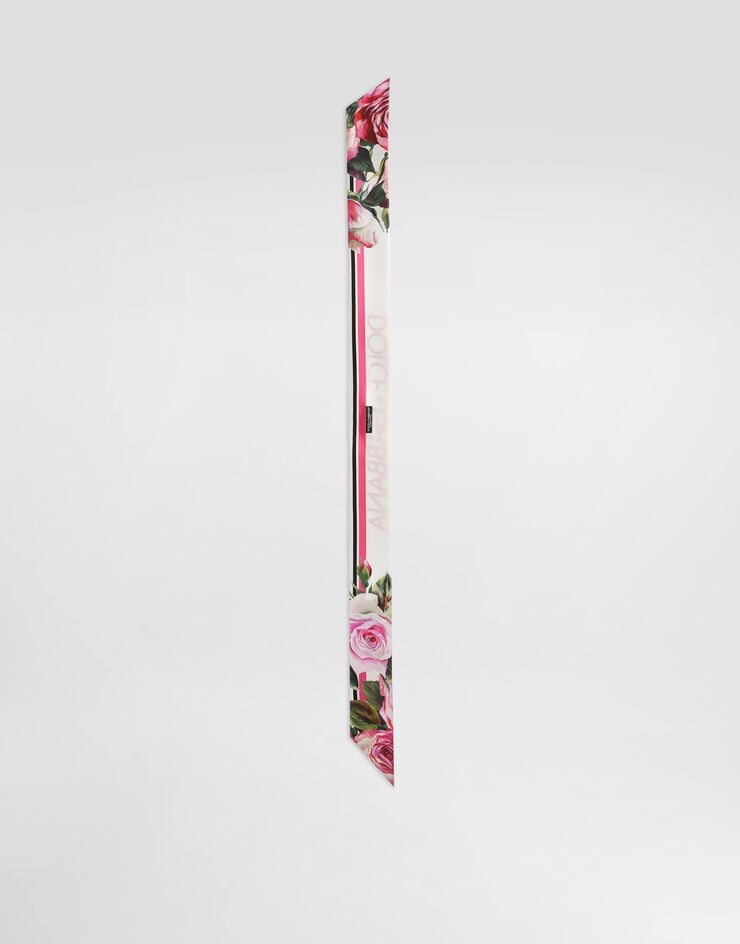 Dolce & Gabbana Bandana De Sarga Con Estampado De Rosas 6 X 100