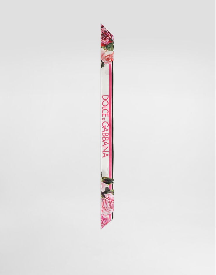 Dolce & Gabbana Bandana De Sarga Con Estampado De Rosas 6 X 100