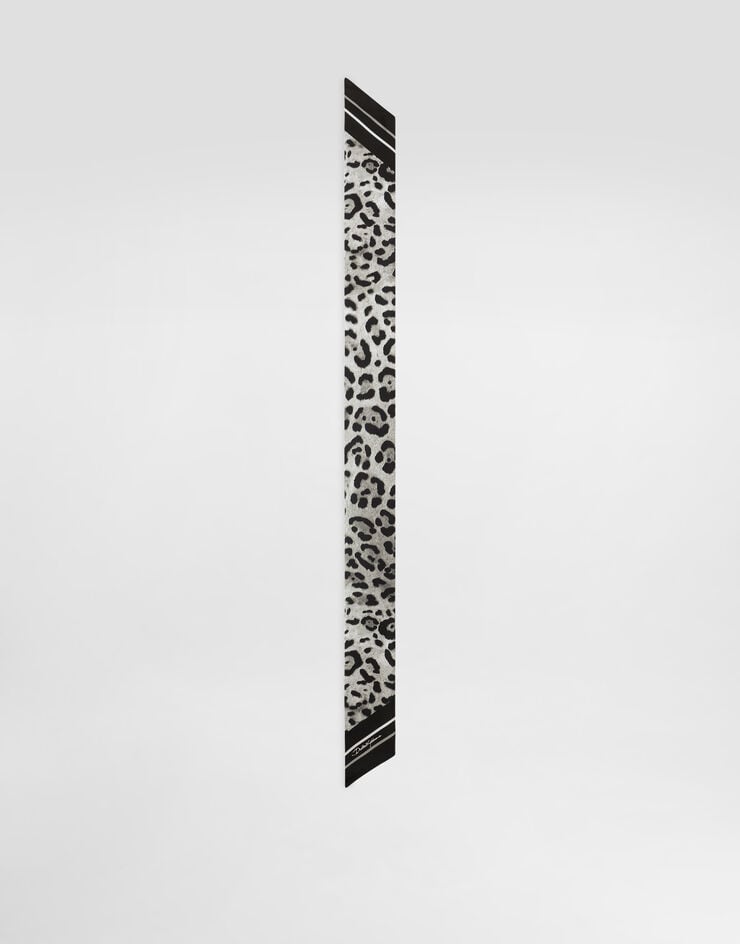 Dolce & Gabbana Bandana de sarga con estampado leopardo 6 x 100