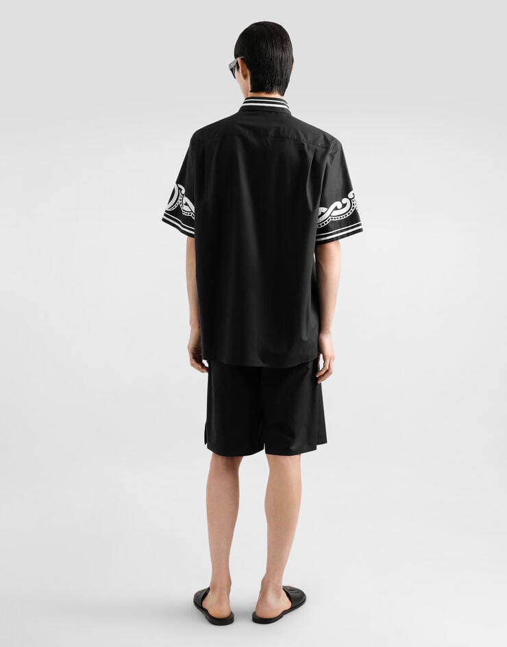 Dolce & Gabbana Bermudas De Algodón Con Logotipo Jacquard