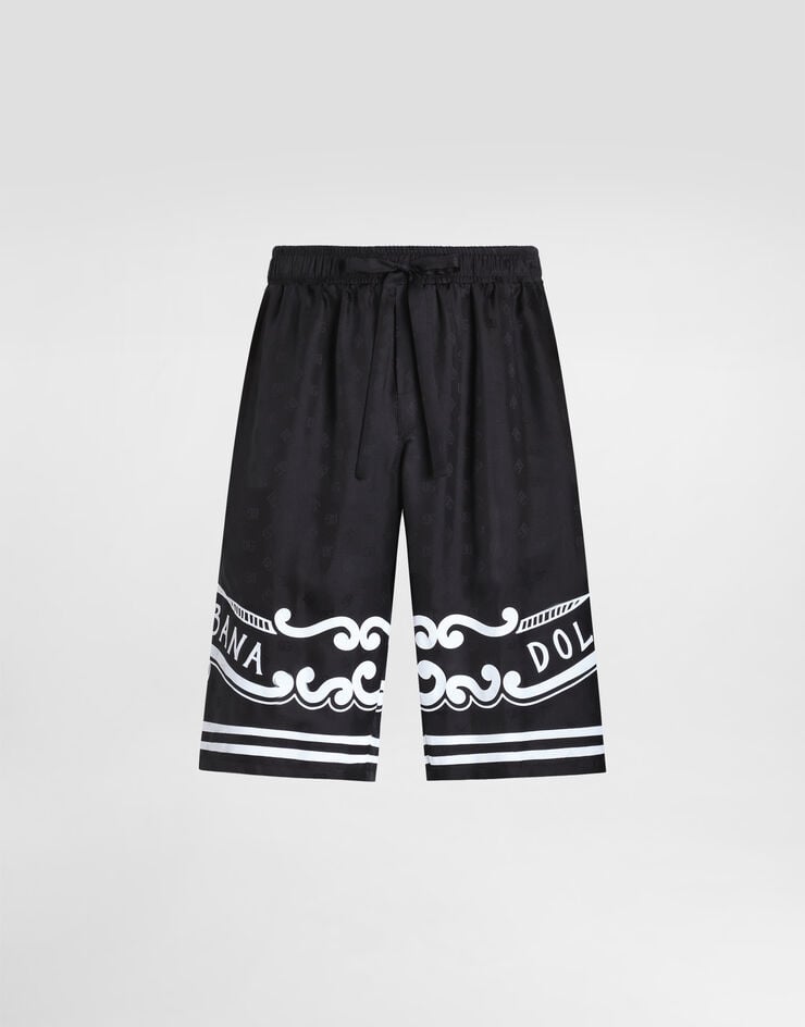 Dolce & Gabbana Bermudas de seda con detalles estampado Bandana