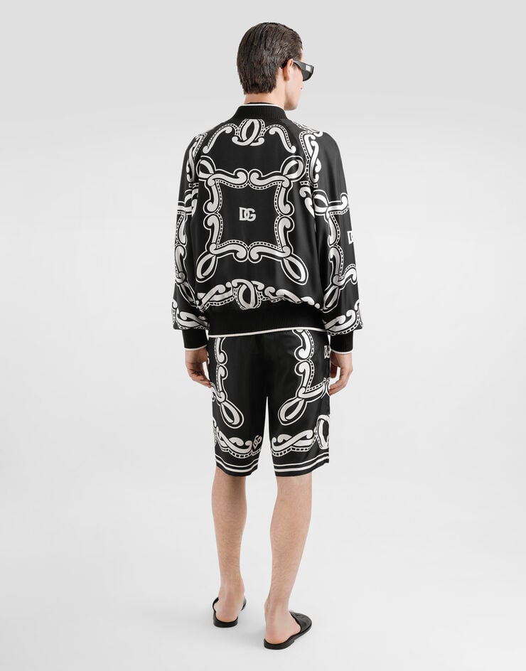 Dolce & Gabbana Bermudas De Seda Con Estampado Bandana