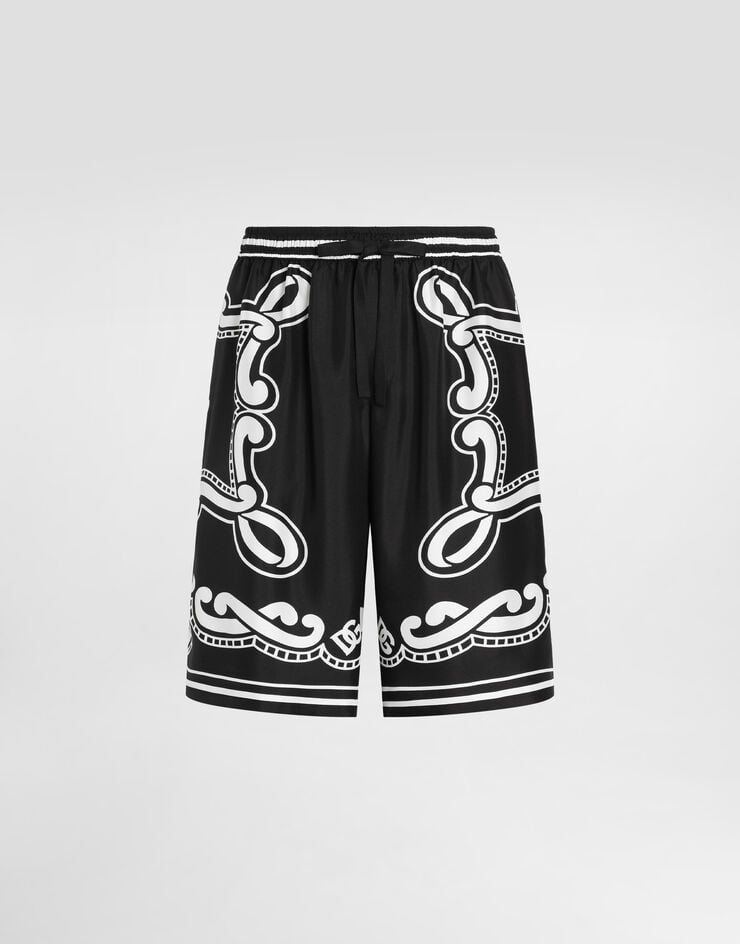 Dolce & Gabbana Bermudas de seda con estampado Bandana