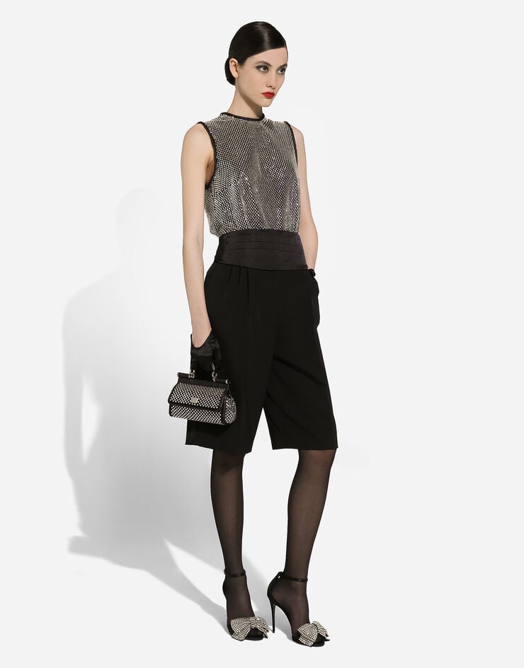 Dolce & Gabbana Bermudas Tipo Esmoquin En Gabardina De Lana