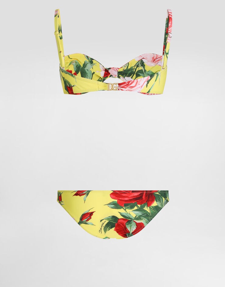 Dolce & Gabbana Bikini De Banda Con Estampado De Buqué De Flores