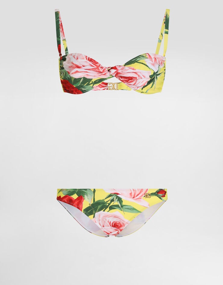 Dolce & Gabbana Bikini de banda con estampado de buqué de flores