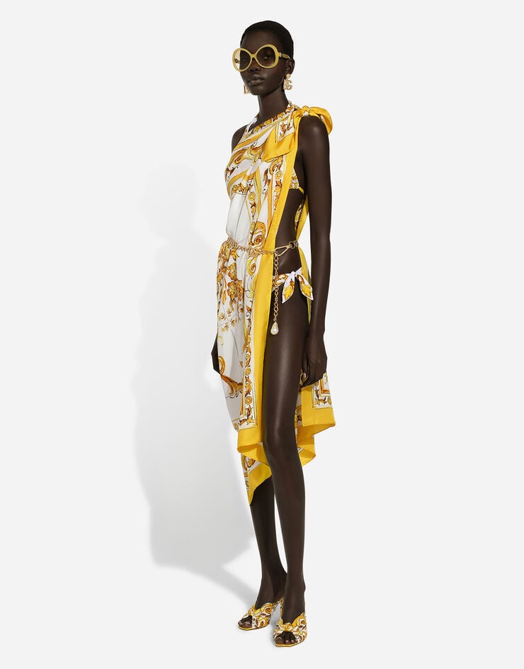 Dolce & Gabbana Bikini De Triángulo Acolchado Con Estampado Maiolica