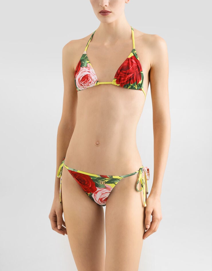 Dolce & Gabbana Bikini De Triángulo Con Estampado De Buqué De Flores