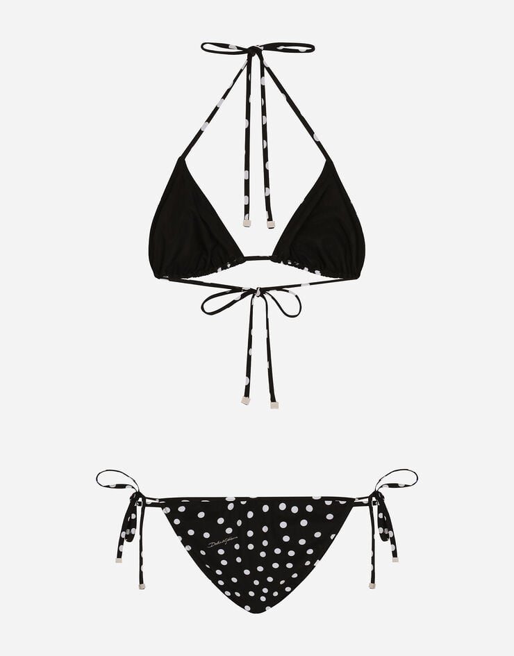 Dolce & Gabbana Bikini De Triángulo Con Estampado De Lunares