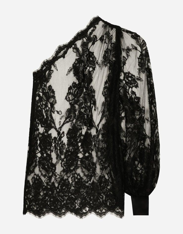 Dolce & Gabbana Blusa con hombro descubierto de encaje Chantilly