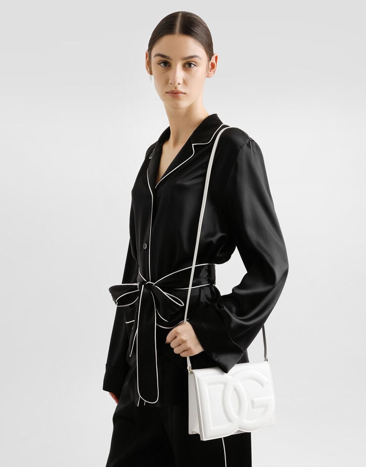 Dolce & Gabbana Bolso Bandolera DG Logo Bag En Piel De Becerro