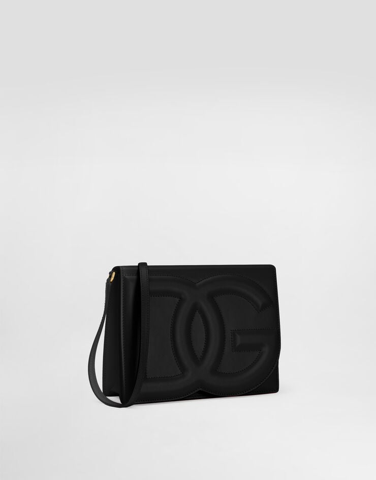 Dolce & Gabbana Bolso Bandolera DG Logo Bag En Piel De Becerro