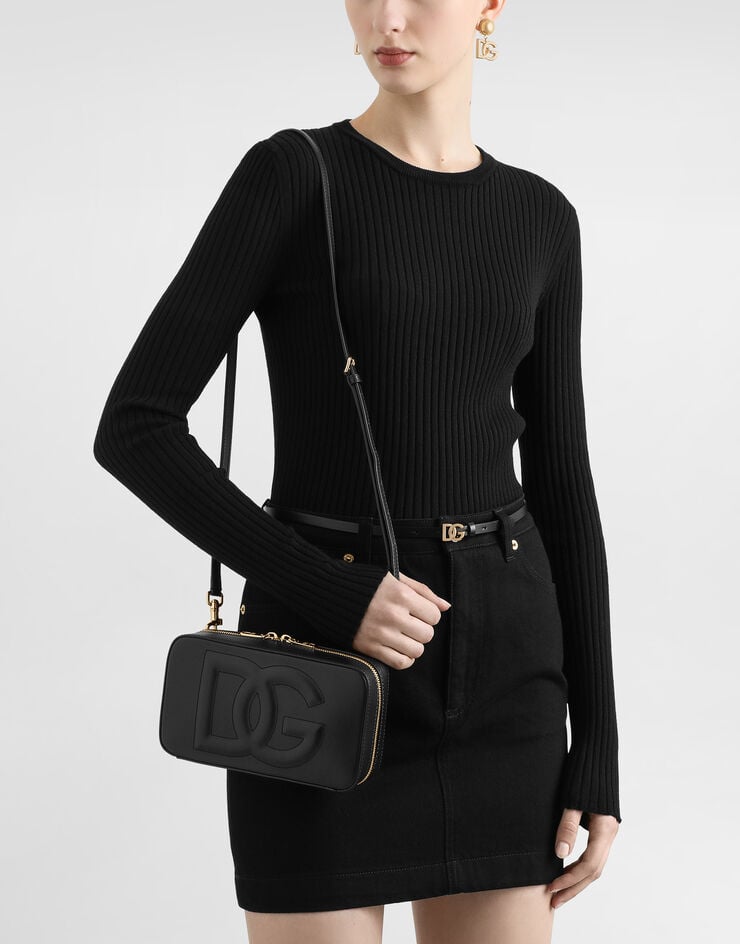 Dolce & Gabbana Bolso Bandolera DG Logo Bag Pequeño En Piel De Becerro