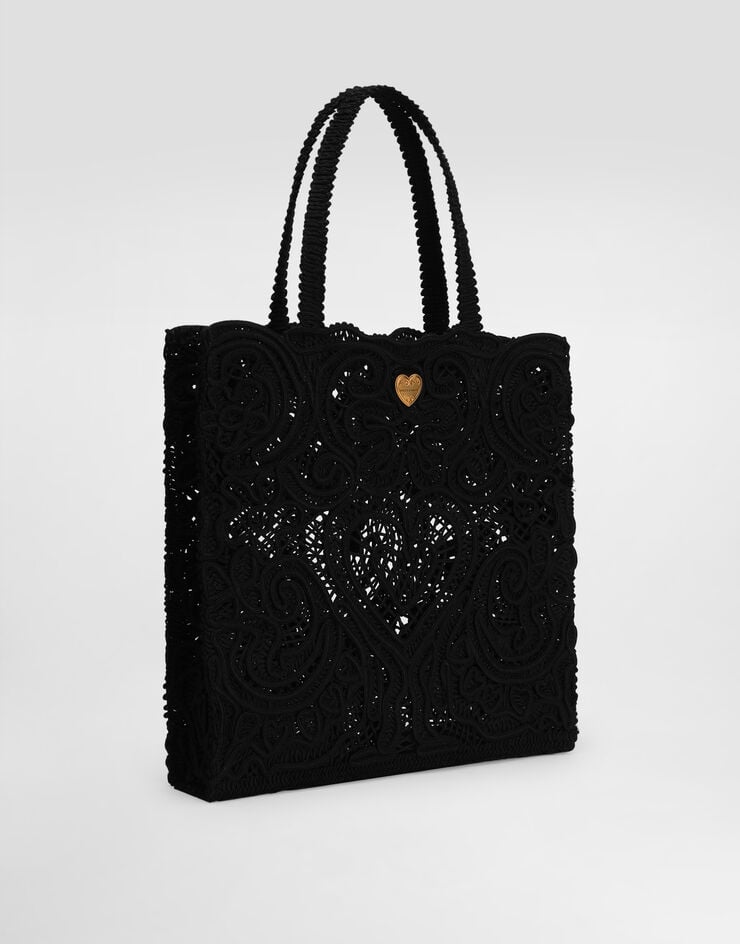 Dolce & Gabbana Bolso Shopper Beatrice Mediano Con Bordado En Cordonetto