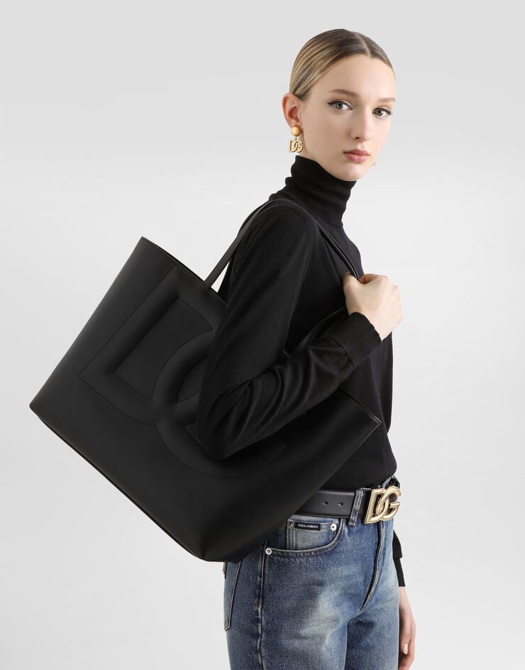 Dolce & Gabbana Bolso Shopper DG Logo Bag Mediano En Piel De Becerro
