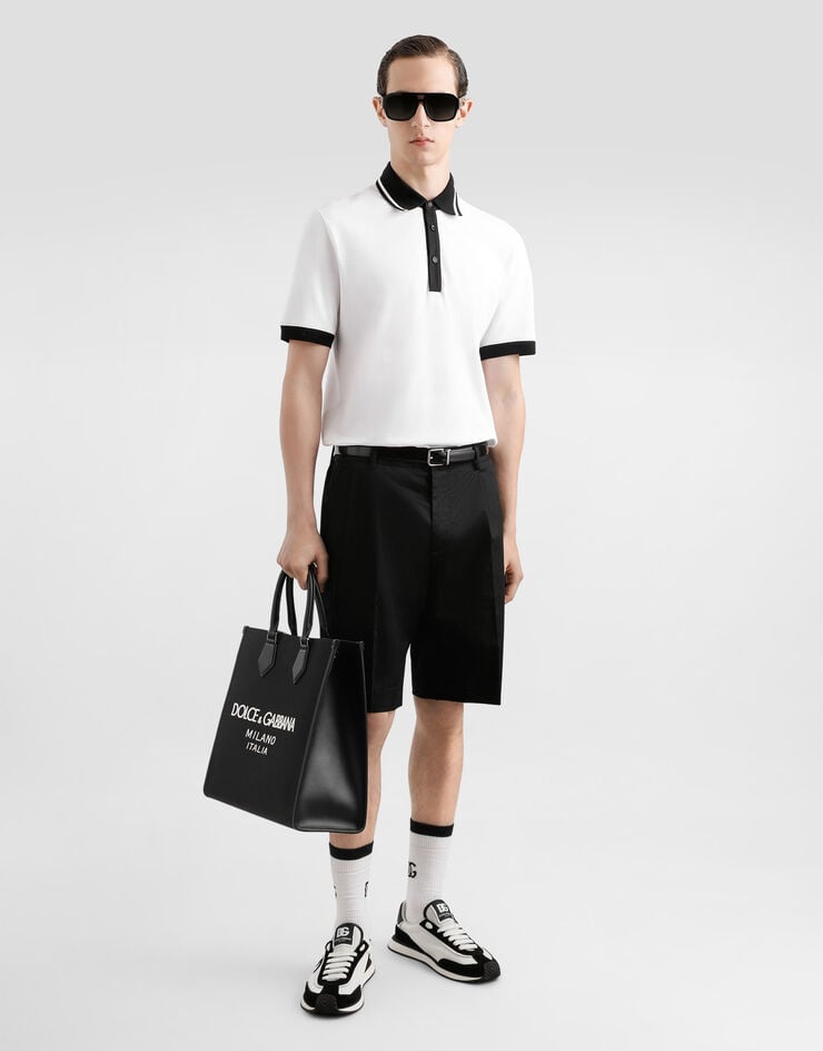 Dolce & Gabbana Bolso Shopper Grande De Nailon Con Logotipo Engomado