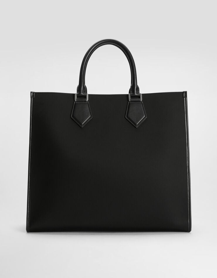 Dolce & Gabbana Bolso Shopper Grande De Nailon Con Logotipo Engomado