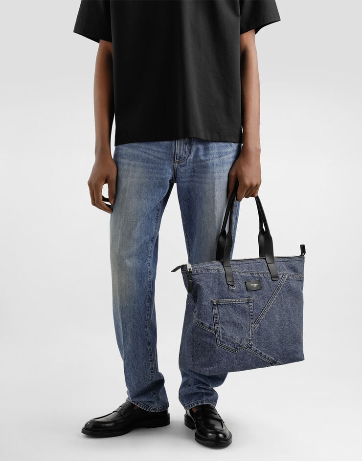 Dolce & Gabbana Bolso Shopper Mediano De Patchwork Denim