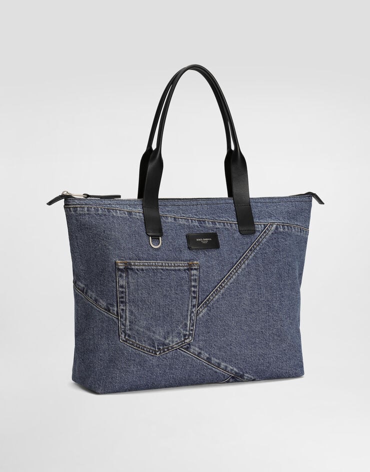 Dolce & Gabbana Bolso Shopper Mediano De Patchwork Denim