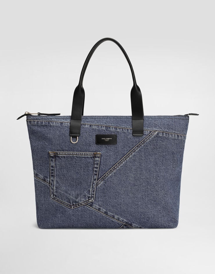 Dolce & Gabbana Bolso Shopper Mediano De Patchwork Denim