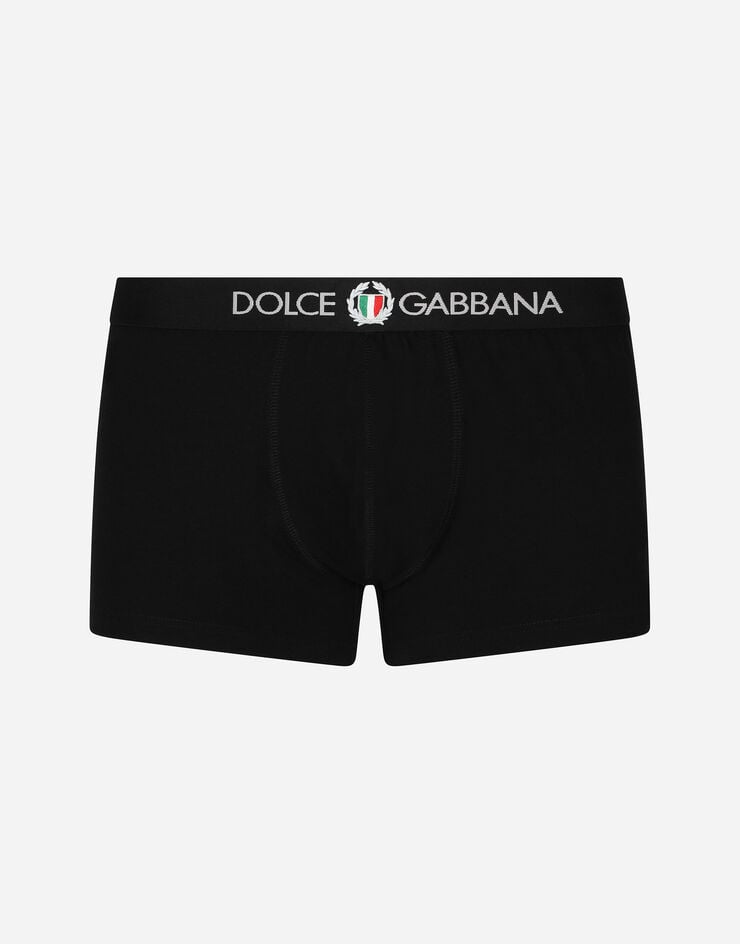Dolce & Gabbana Bóxer regular en punto bielástico con escudo