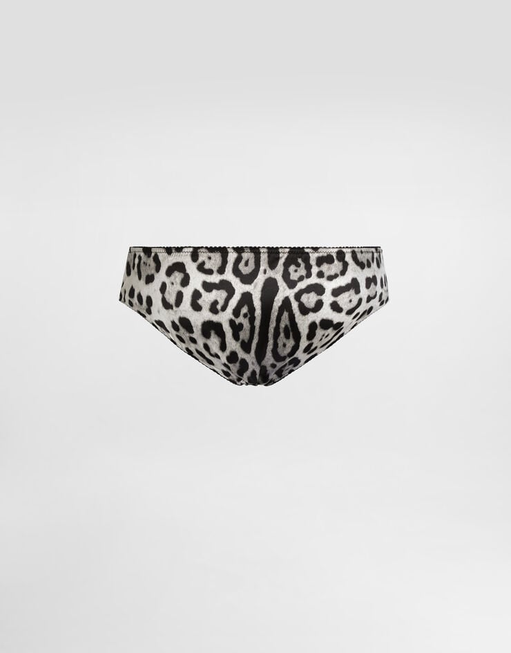 Dolce & Gabbana Braguita De Raso Con Estampado De Leopardo