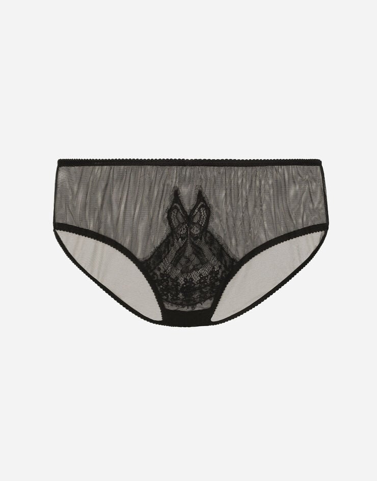 Dolce & Gabbana Braguita De Tul Con Aplicación De Encaje