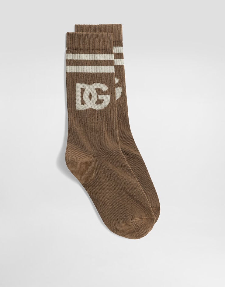 Dolce & Gabbana Calcetines de algodón acanalado con logotipo