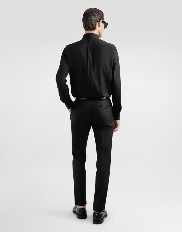 Dolce & Gabbana Camisa De Algodón Con Parche Heráldico