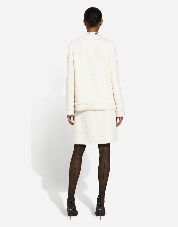 Dolce & Gabbana Camisa De Charmeuse Con Estampado Integral Del Logotipo DG