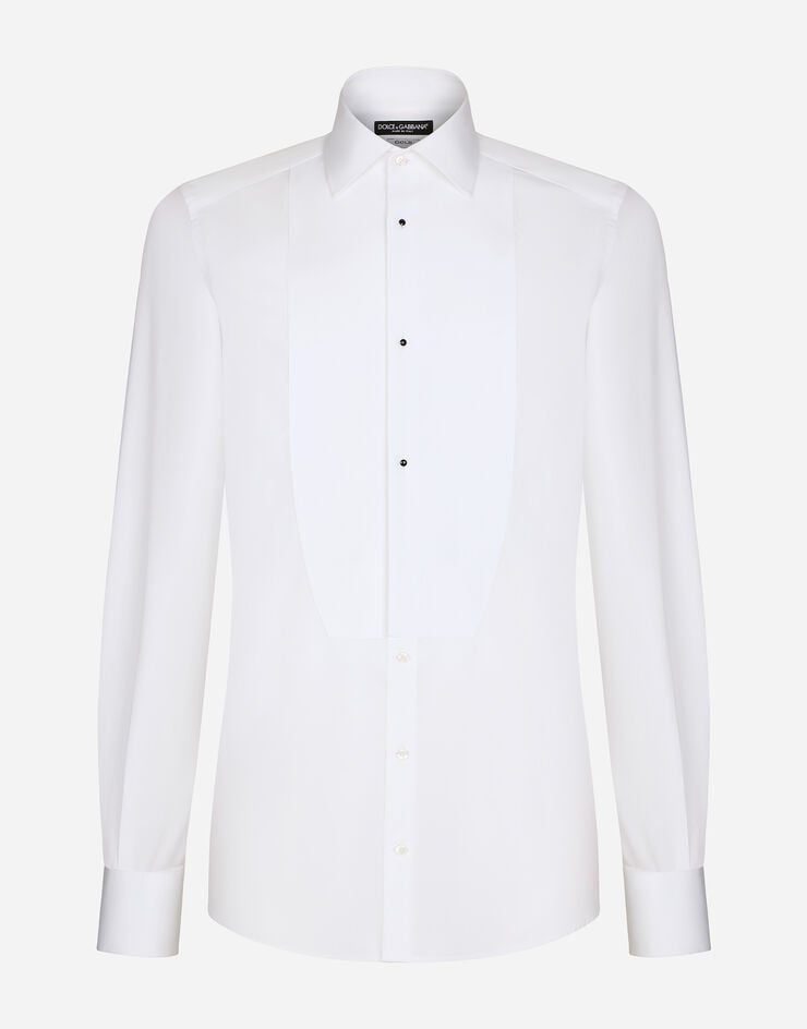 Dolce & Gabbana Camisa de esmoquin fit gold de popelina de algodón