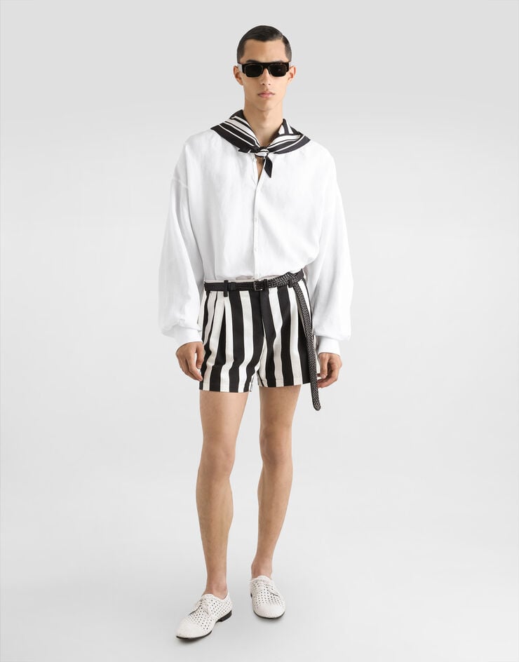 Dolce & Gabbana Camisa De Manga Larga Con Detalle De Cuello Fular De Seda