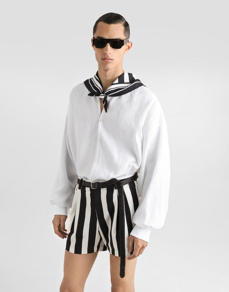 Dolce & Gabbana Camisa De Manga Larga Con Detalle De Cuello Fular De Seda