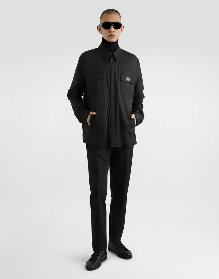 Dolce & Gabbana Camisa De Nailon Con Placa Con Logotipo