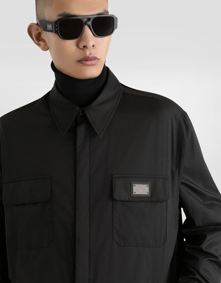 Dolce & Gabbana Camisa De Nailon Con Placa Con Logotipo