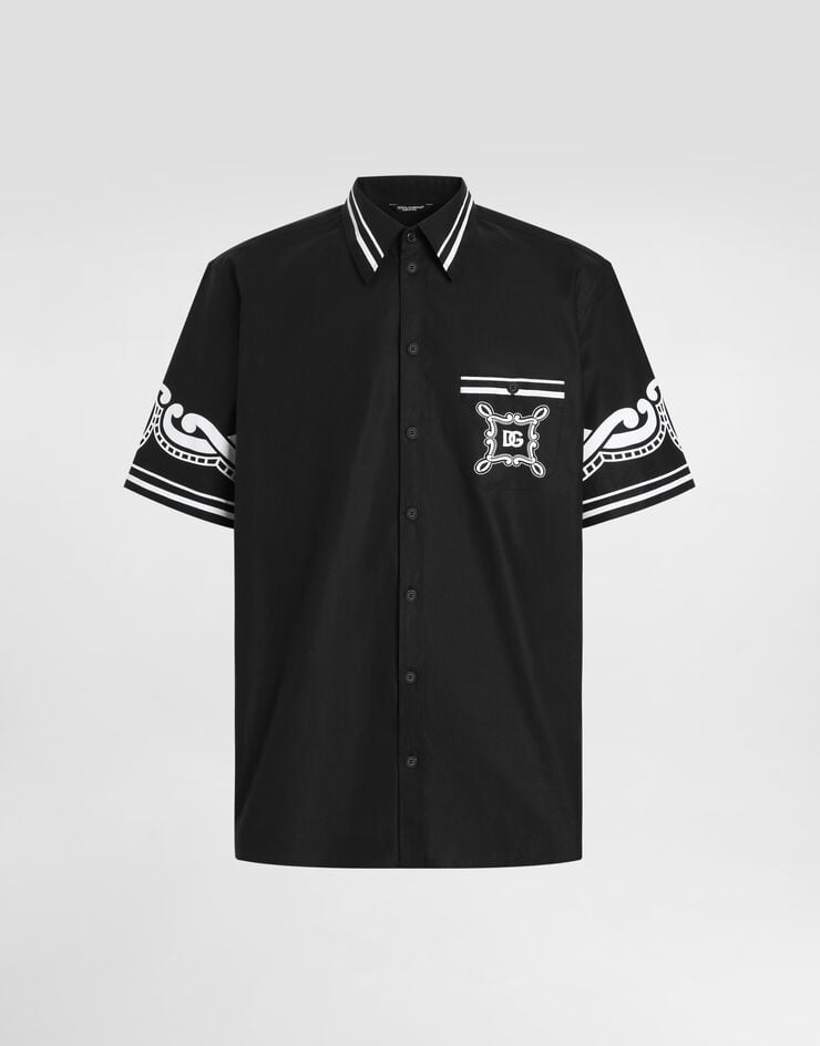 Dolce & Gabbana Camisa de popelina con detalles estampados