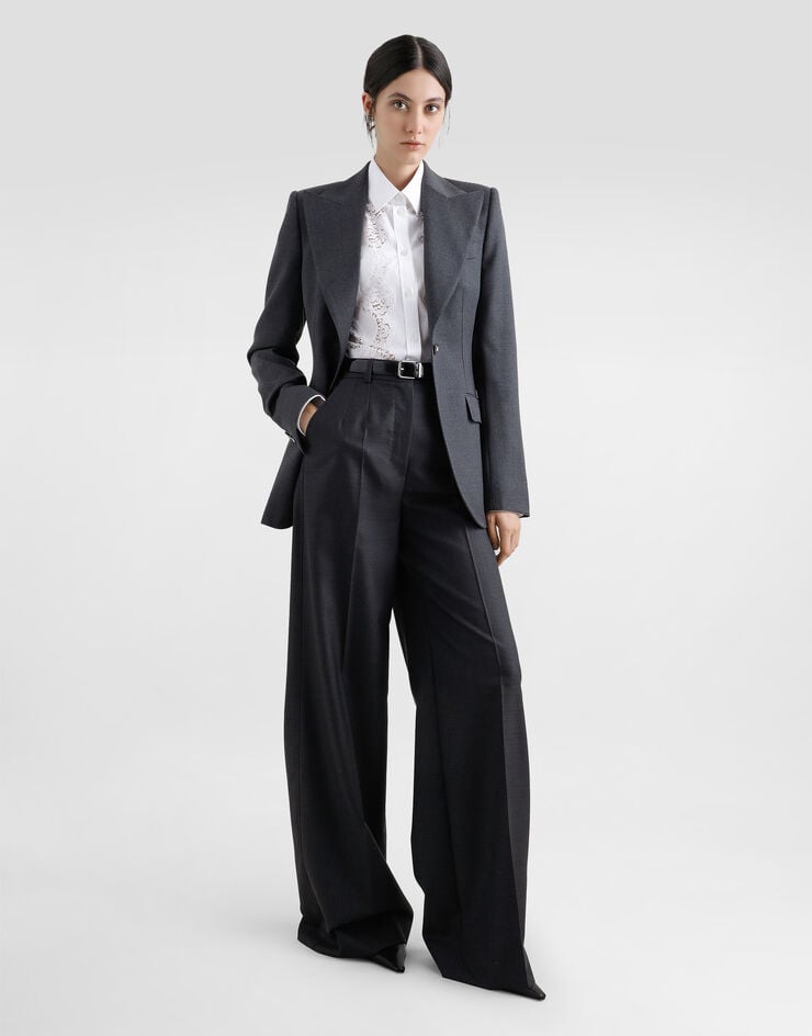 Dolce & Gabbana Camisa De Popelina De Algodón Con Intarsia De Encaje