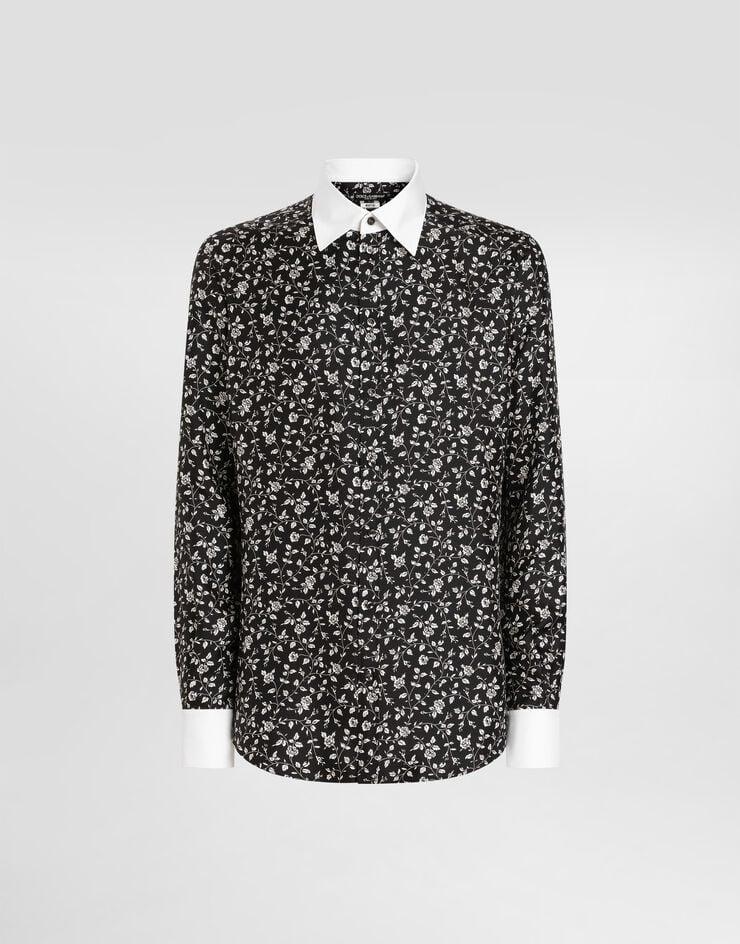 Dolce & Gabbana Camisa de seda con estampado Corbatería