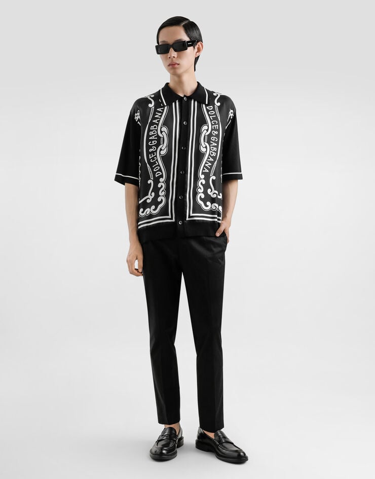 Dolce & Gabbana Camisa De Seda Y Algodón Con Estampado Bandana
