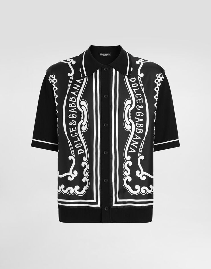 Dolce & Gabbana Camisa de seda y algodón con estampado Bandana