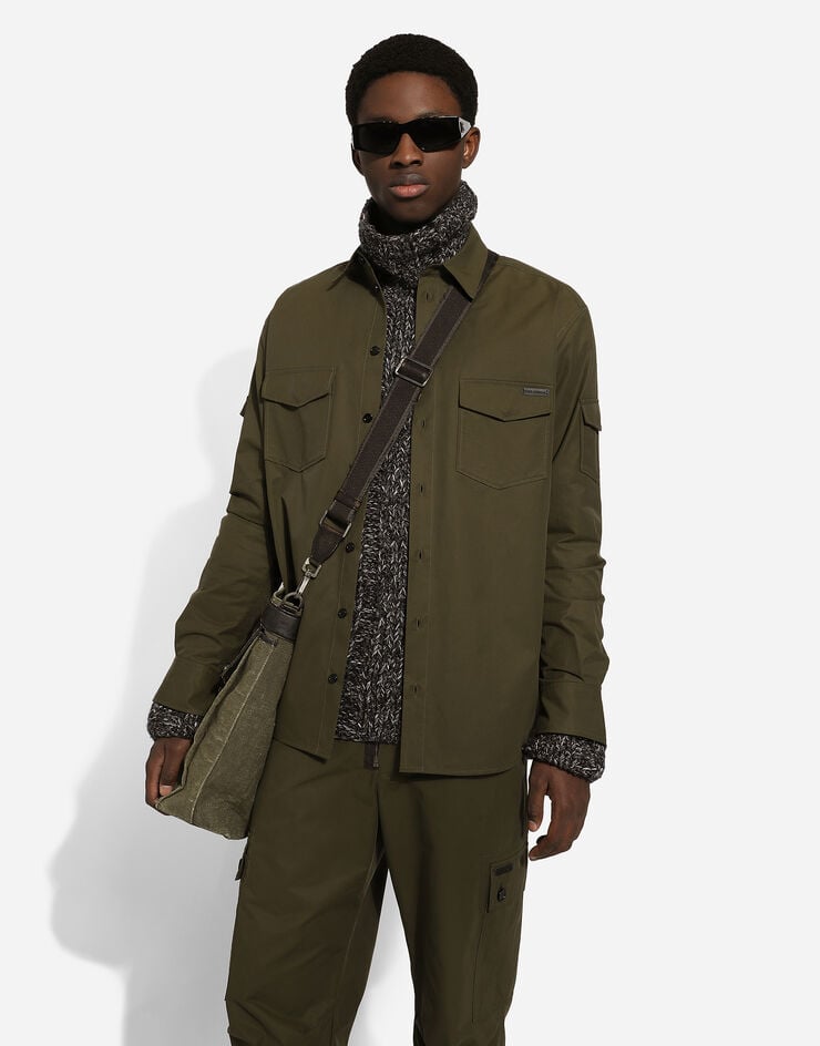 Dolce & Gabbana Camisa De Tejido Técnico Con Bolsillos