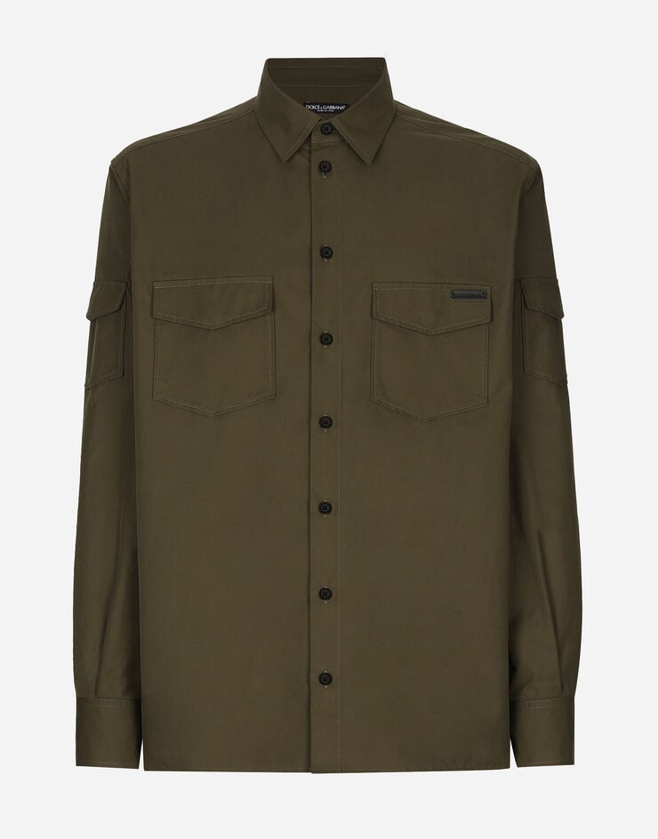 Dolce & Gabbana Camisa de tejido técnico con bolsillos