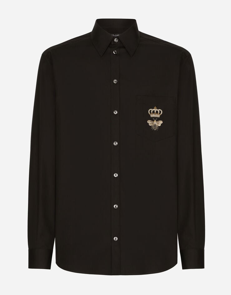 Dolce & Gabbana Camisa Martini de algodón con bordado