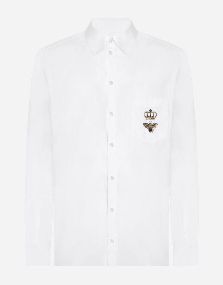Dolce & Gabbana Camisa Martini de algodón con bordado