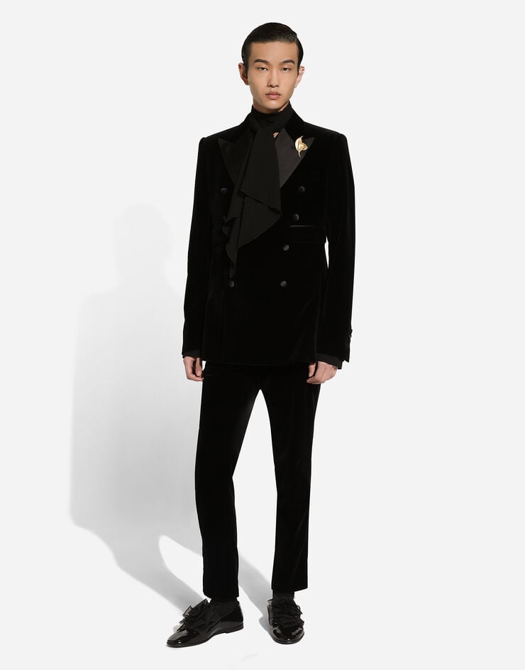 Dolce & Gabbana Camisa Oversize De Seda Con Chalina En El Cuello