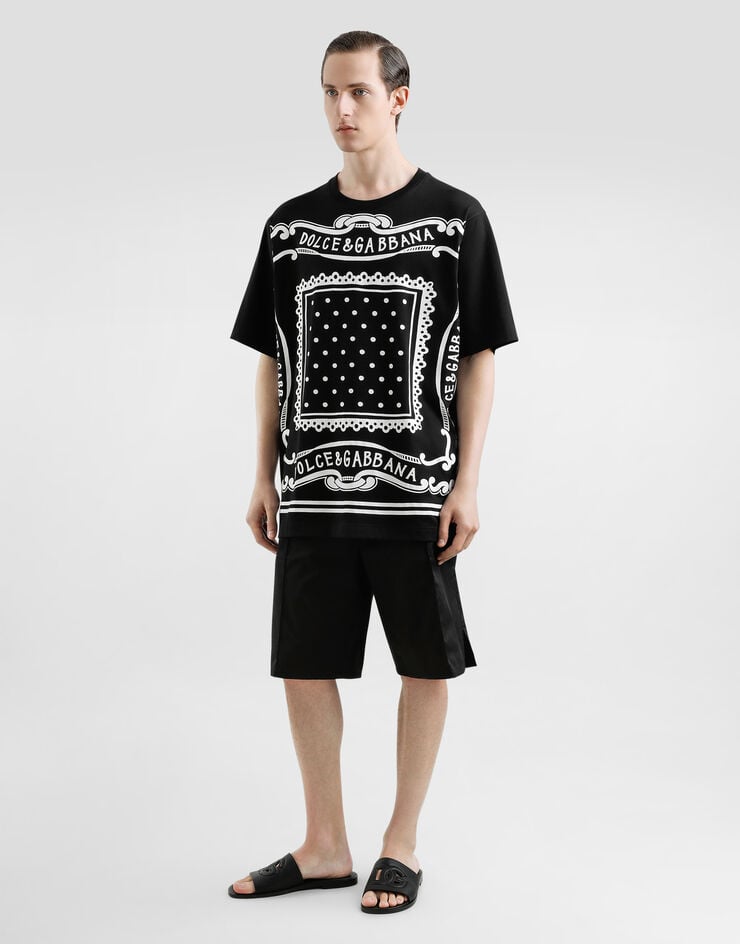 Dolce & Gabbana Camiseta De Algodón Con Estampado Bandana