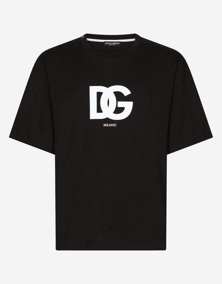 Dolce & Gabbana Camiseta de algodón con estampado logotipo DG